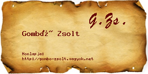 Gombó Zsolt névjegykártya